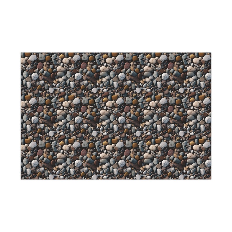 Pebble Serenity: Premium Gift Wrap - Decorative Repeating Stone Pattern ...