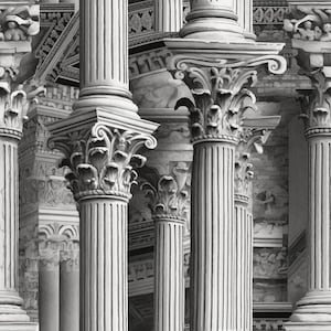 Roman Columns: Stunning Seamless Tile Art - Perfect for Backgrounds and Graphic Design - Digital Wallpaper Pattern Download