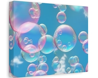 Bubble Mirage matt canvas, sträckt, 3,8 cm, 9 storlekar