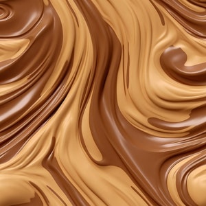 Chocolate PB Swirl: Stunning Seamless Tile Art - Perfect for Backgrounds and Graphic Design - Digital Wallpaper Pattern Download