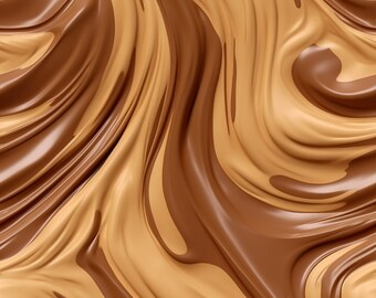 Chocolate PB Swirl: Stunning Seamless Tile Art - Perfect for Backgrounds and Graphic Design - Digital Wallpaper Pattern Download