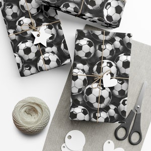 Soccer Anomaly: Premium Gift Wrap - Decorative Repeating Pattern, Matte/Satin Finish - High Quality Wrapping Paper soccer ball goals goalie