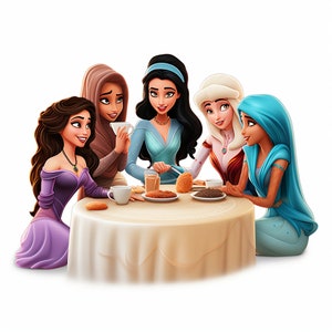 Princess Brunch: Unique Seamless Tile Art - Perfect for Backgrounds and Graphic Design - Digital Wallpaper Pattern Download