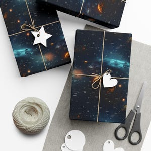 Star Maps v2: Premium Gift Wrap - Decorative Repeating Pattern, Matte/Satin Finish - High Quality Wrapping Paper space star chart galaxy map