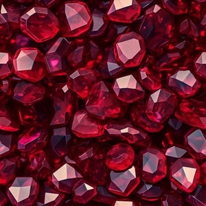 Ruby Beauties: Stunning Seamless Tile Art - Perfect for Backgrounds and Graphic Design - Digital Wallpaper Pattern Download july stone gems