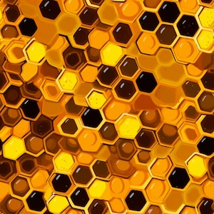 Honeycomb Bliss: Stunning Seamless Tile Art - Perfect for Backgrounds and Graphic Design - Digital Wallpaper Pattern Download