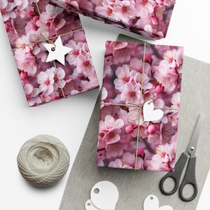 Cherry Blossoms: Premium Gift Wrap - Decorative Repeating Pattern, Matte/Satin Finish - High Quality Wrapping Paper tree festival japanese