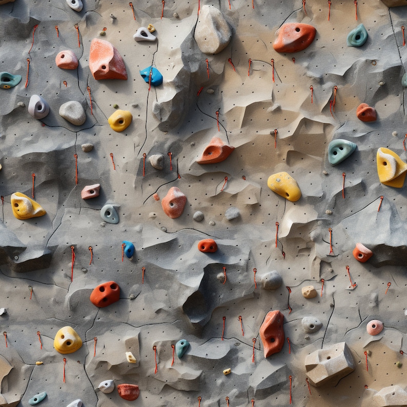 Rock Climbing Wall: Stunning Seamless Tile Art Perfect for Backgrounds and Graphic Design Digital Wallpaper Pattern Download image 1