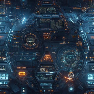 Starship Dashboard v1: Seamless Outer Space Map Tile - Perfect for Backgrounds and Graphic Design - Digital Wallpaper Pattern Download star