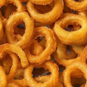 Fried Onion Rings: Appetizing Seamless Tile Art - Perfect for Backgrounds and Graphic Design - Digital Wallpaper Pattern Download