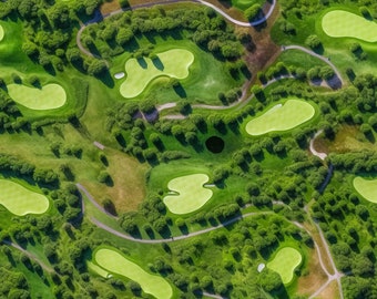 Golf Course: Stunning Arial Seamless Tile Art - Perfect for Backgrounds and Graphic Design - Digital Wallpaper Pattern Download