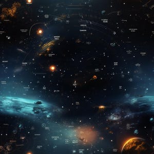 Star Maps v2: Seamless Outer Space Map Tile - Perfect for Backgrounds and Graphic Design - Digital Wallpaper Pattern Download star chart