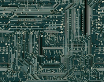 Circuit Board: Stunning Seamless Tile Art - Perfect for Backgrounds and Graphic Design - Digital Wallpaper Pattern Downloads