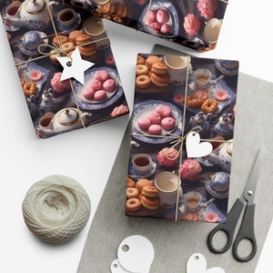 Elegant Tea: Premium Gift Wrap - Decorative Repeating Pattern, Matte/Satin Finish - High Quality Wrapping Paper the afternoon tea party