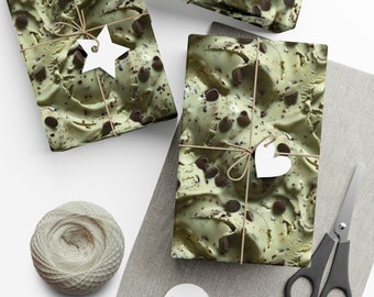 Cadeauverpakking met mintchocoladeschilfer: premium herhalend patroon