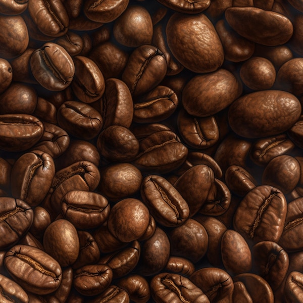 Coffee Beans: Stunning Seamless Tile Art - Perfect for Backgrounds and Graphic Design - Digital Wallpaper Pattern Download