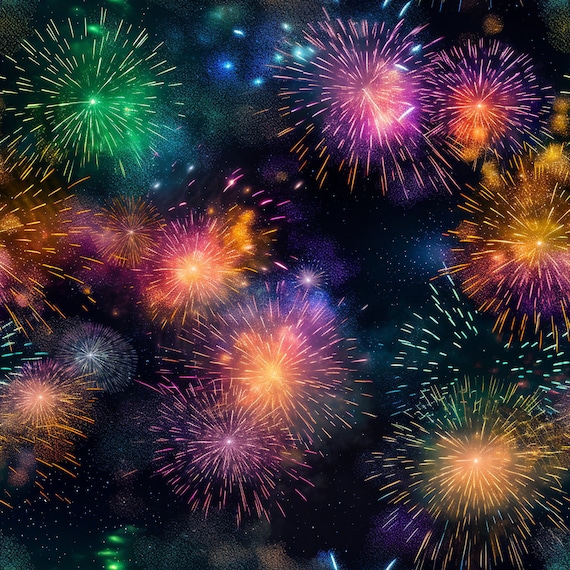 Festive Fireworks: Stunning Seamless Tile Art Perfect for