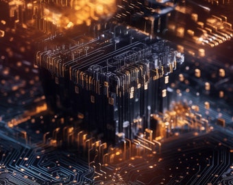 Quantum Computing: Stunning Seamless Tile Art - Perfect for Backgrounds and Graphic Design - Digital Wallpaper Pattern Download