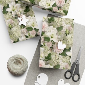 Bouquet de la mariée: Premium Gift Wrap - Decorative Repeating Pattern, Matte/Satin Finish - High Quality Wrapping Paper bridal shower