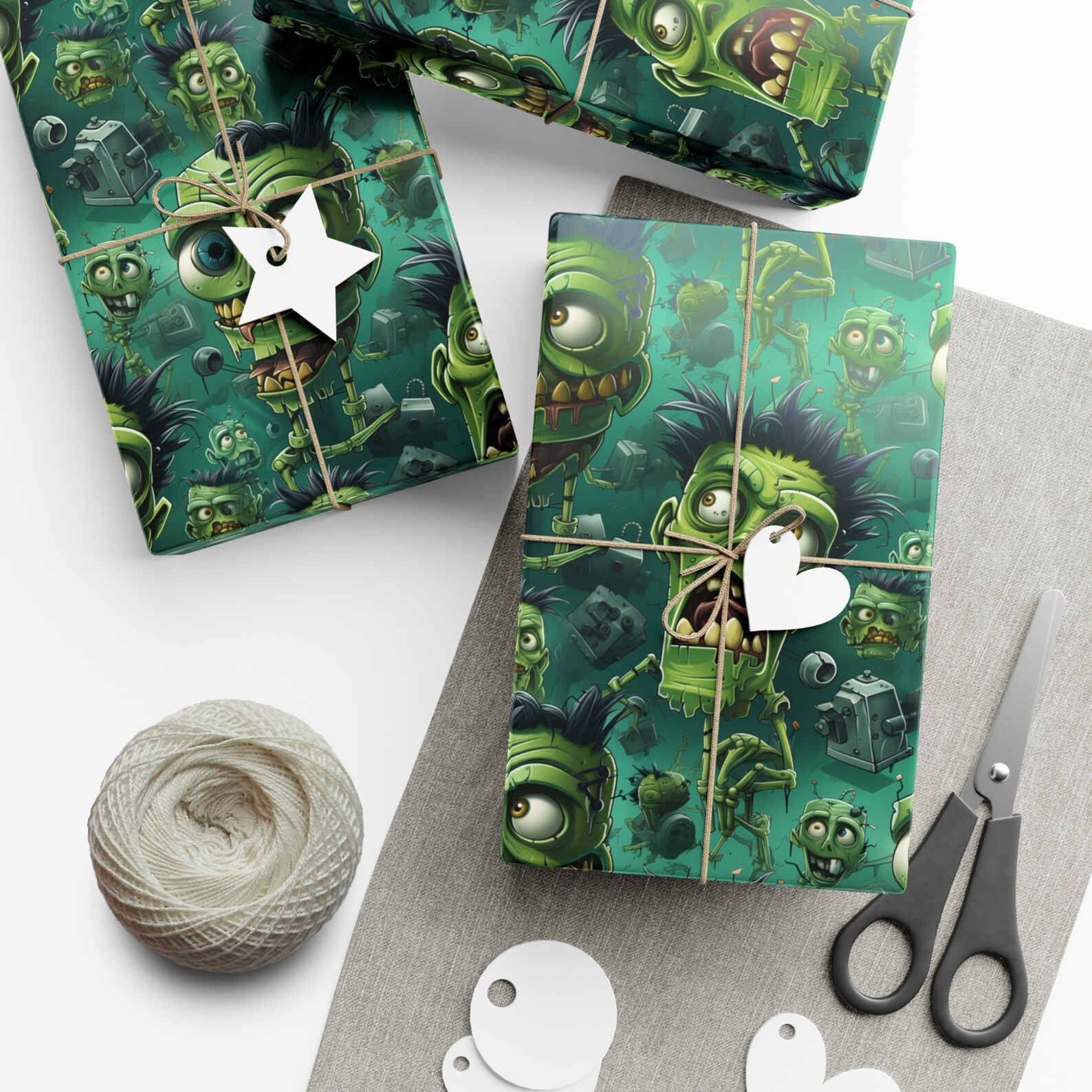 Gift Wrapper Repeating Angry Frank: Premium Gift Wrap - Decorative Repeating Pattern, Matte ...