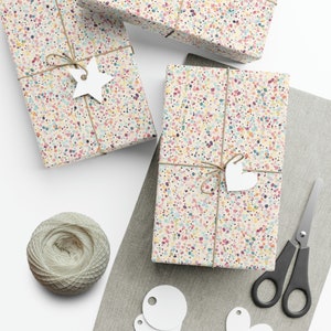 Pastel Confetti: Premium Gift Wrap - Decorative Repeating Pattern, Matte/Satin Finish - High Quality Wrapping Paper funfetti dots speckled