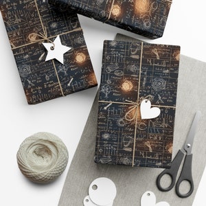 Scientific Chalkboard: Premium Gift Wrap - Decorative Repeating Pattern, Matte/Satin Finish - High Quality Wrapping Paper universal key