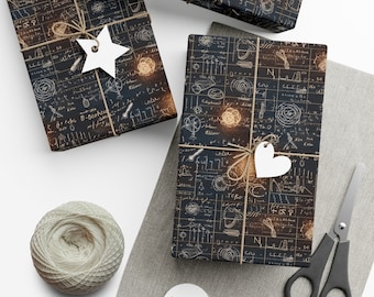 Scientific Chalkboard: Premium Gift Wrap - Decorative Repeating Pattern, Matte/Satin Finish - High Quality Wrapping Paper universal key