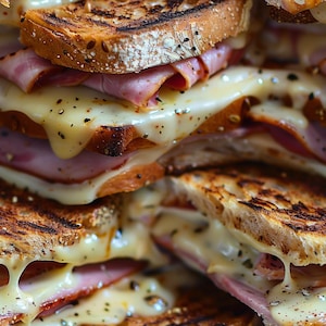 Croque Monsieur: Delicious Seamless Tile Art - Perfect for Backgrounds and Graphic Design - Digital Wallpaper Pattern Download hammy sammy