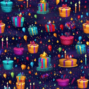 Cake Presents: Stunning Seamless Tile Art - Perfect for Backgrounds and Graphic Design - Digital Wallpaper Pattern Download