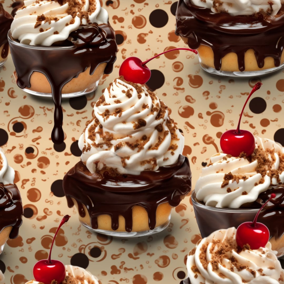 Hot Fudge Sundaes: Stunning Seamless Tile Art - Perfect for Backgrounds ...