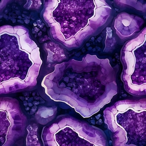 Purple Amethyst: Stunning Seamless Tile Art - Perfect for Backgrounds and Graphic Design - Digital Wallpaper Pattern Download stone geode