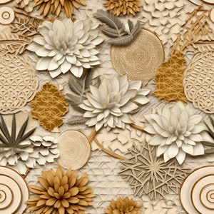 Zen Mandala: Stunning Seamless Tile Art - Perfect for Backgrounds and Graphic Design - Digital Wallpaper Pattern Download