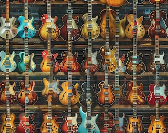 Gitarre Vitrine: Nahtlose Axt Tile Art - Perfekt für Hintergründe und Grafikdesign - Digitale Hintergrundbilder Muster Downloaden held shred