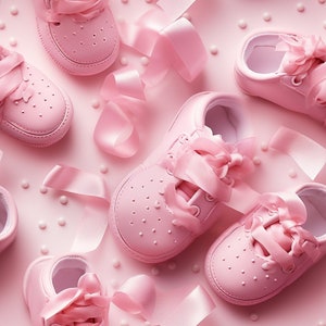 Baby Booties Pink: Stunning Seamless Tile Art - Perfect for Backgrounds and Graphic Design - Digital Wallpaper Pattern Download
