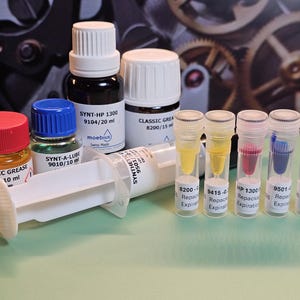 Kit di avvio per olio per orologi Moebius: oli riconfezionati da 0,2 ml 9010, 1300, 9415, 9501, 8200
