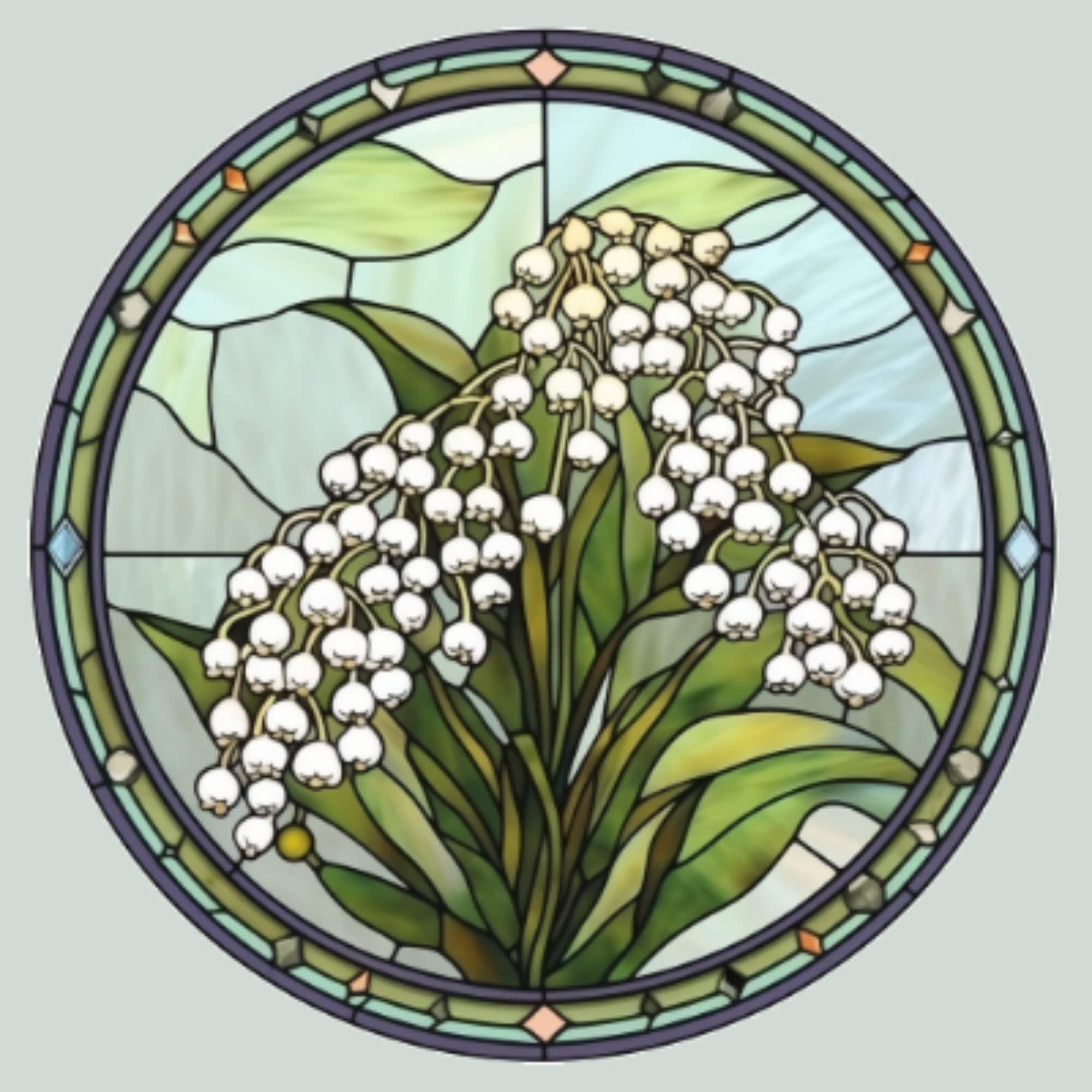 Lily of the Valley Stained Glass Etsy