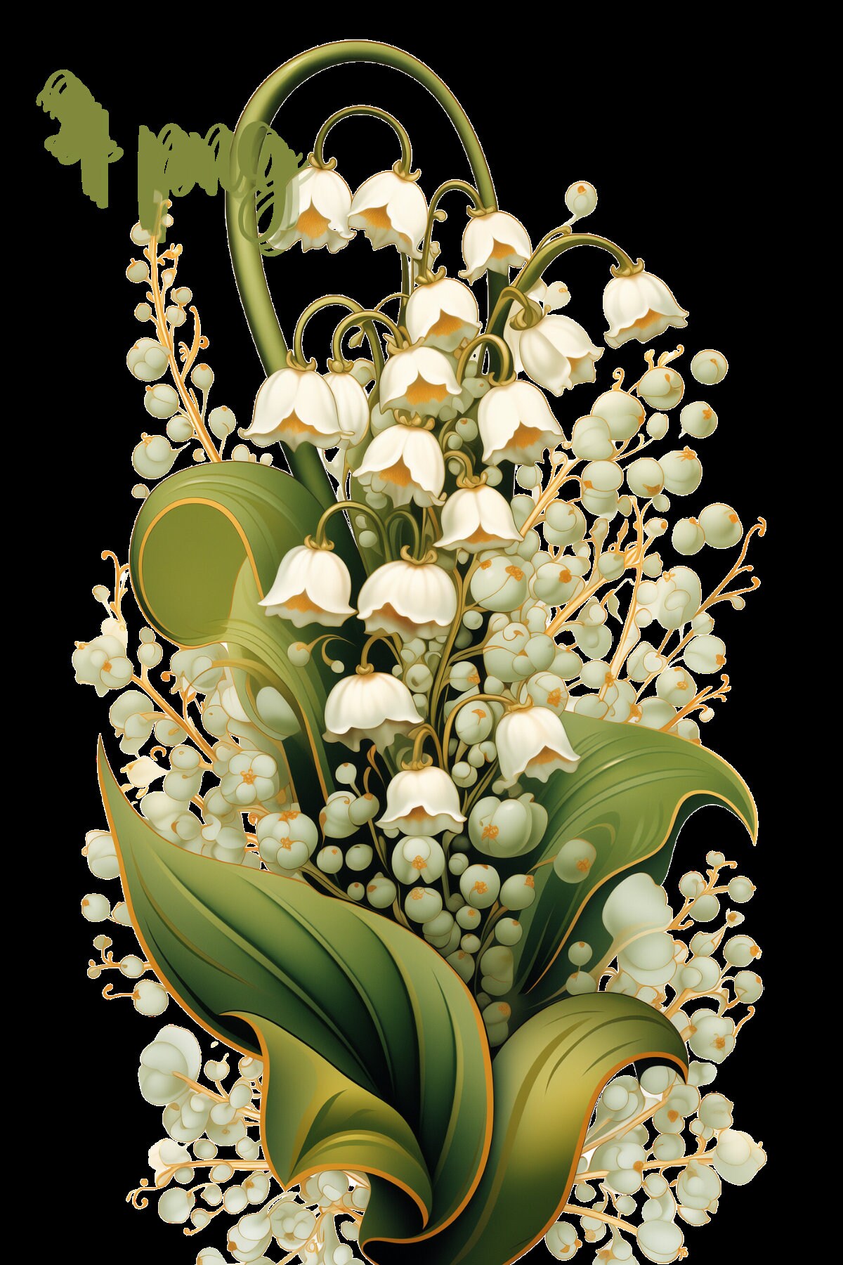 Vintage Elegance Lily of the Valley in Sonian Hues Etsy