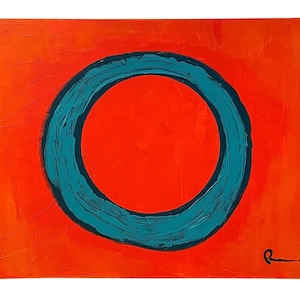 Original abstract painting, large painting, abstract expressionism acrylic on canvas painting - 40” x 30” x 1.5”, signed