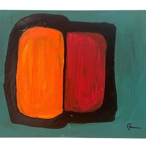 Original abstract painting, large painting, abstract expressionism acrylic on canvas painting - 40” x 30” x 1.5”, signed
