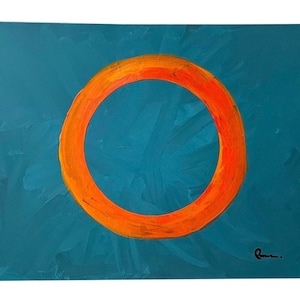 Original abstract painting, large painting, abstract expressionism acrylic on canvas painting - 40” x 30” x 1.5”, signed