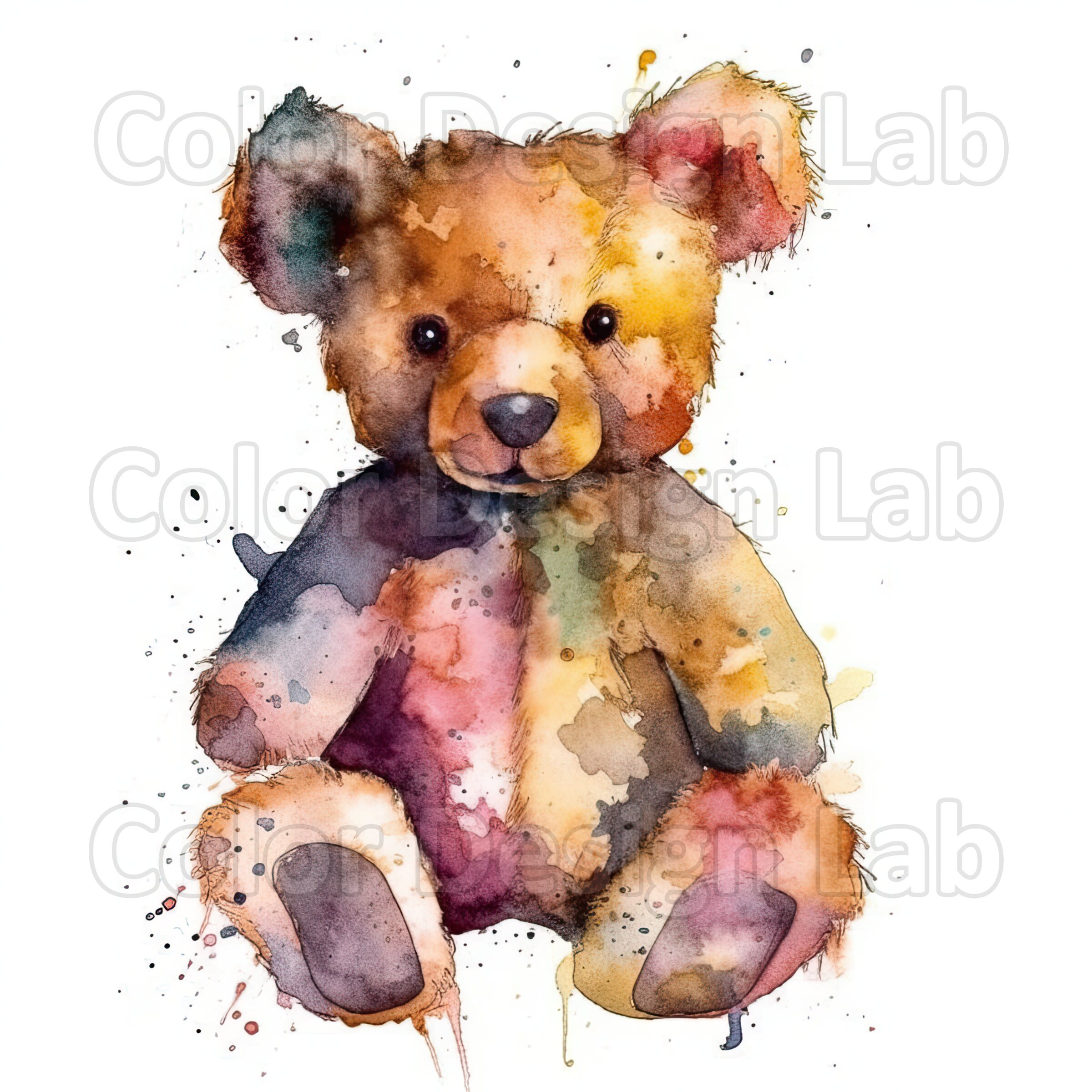 Teddy Bear Printable Clipart Bundle Set of 8 Bears PNG High - Etsy