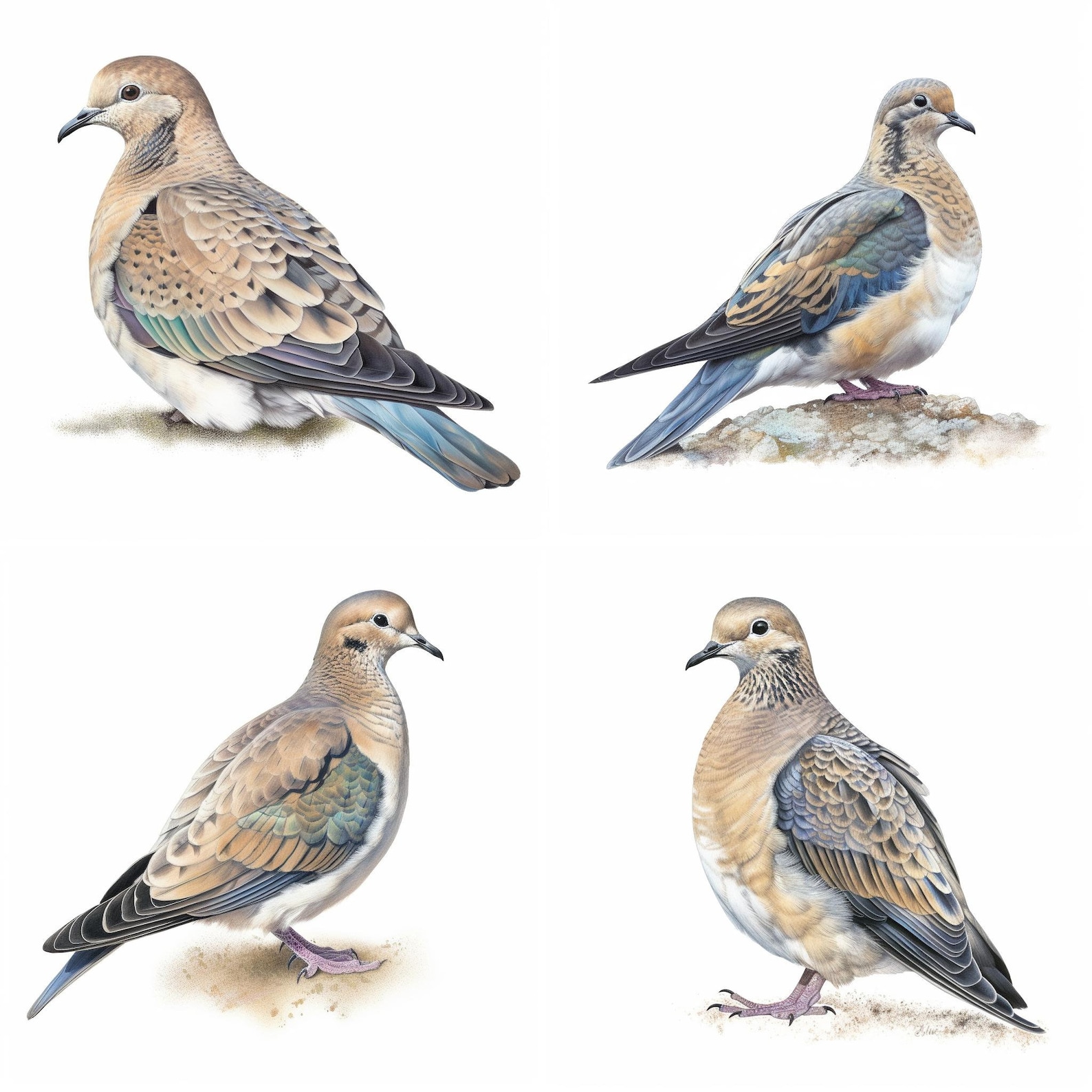 Mourning Dove Clipart 8 Printable Art Set High Quality PNG - Etsy