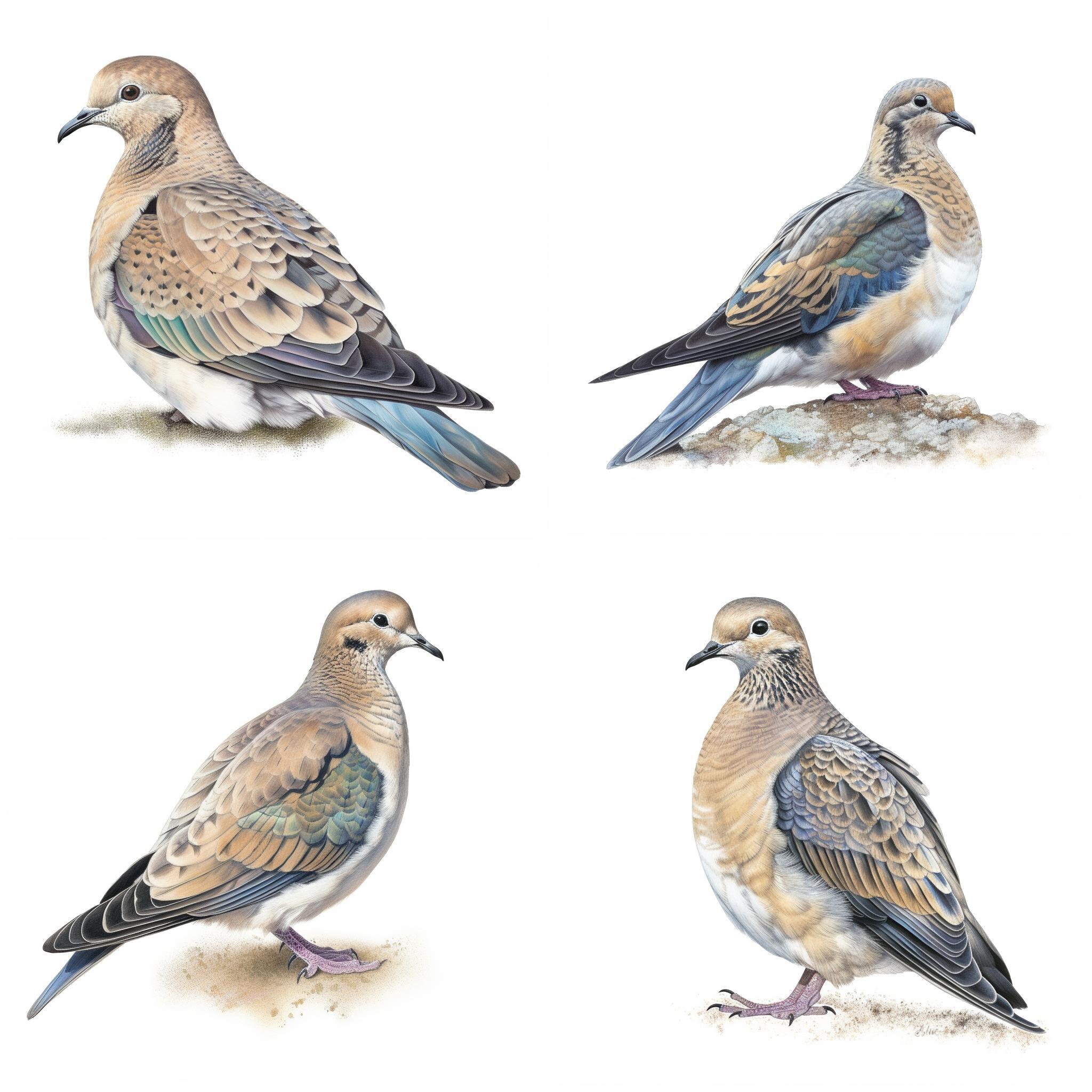 Mourning Dove Clipart 8 Printable Art Set High Quality PNG - Etsy