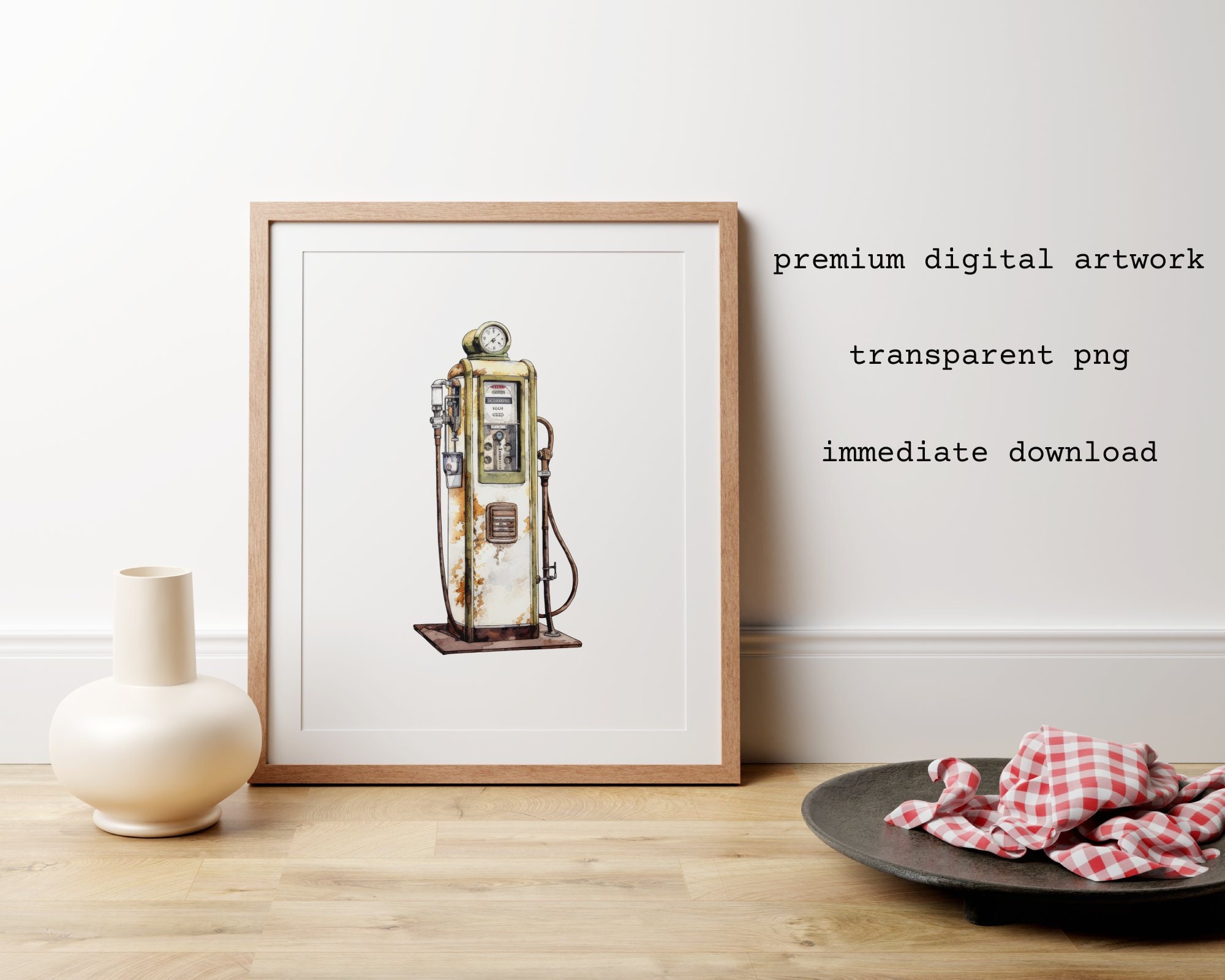 Vintage Gas Pump Clipart. 36 High Quality Transparent - Etsy