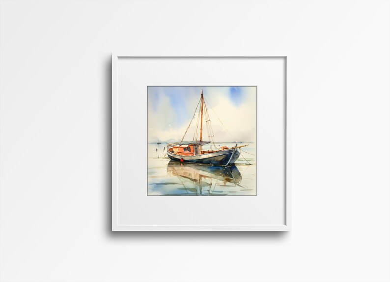 Sloop Digital Download, Set of 4 High-resolution Boat Clipart PNG ...