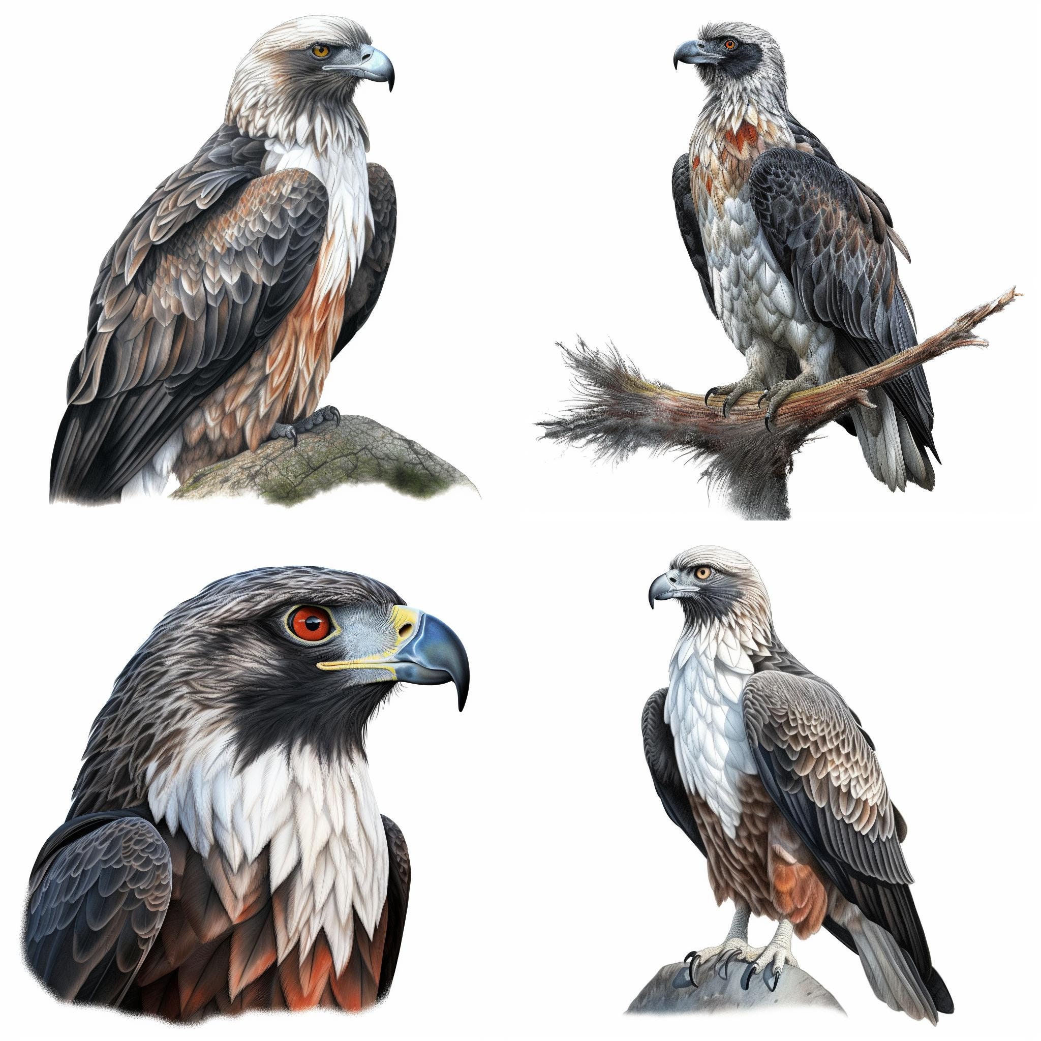 Osprey Bird Printable Clipart Bundle Set of 8 High-quality - Etsy