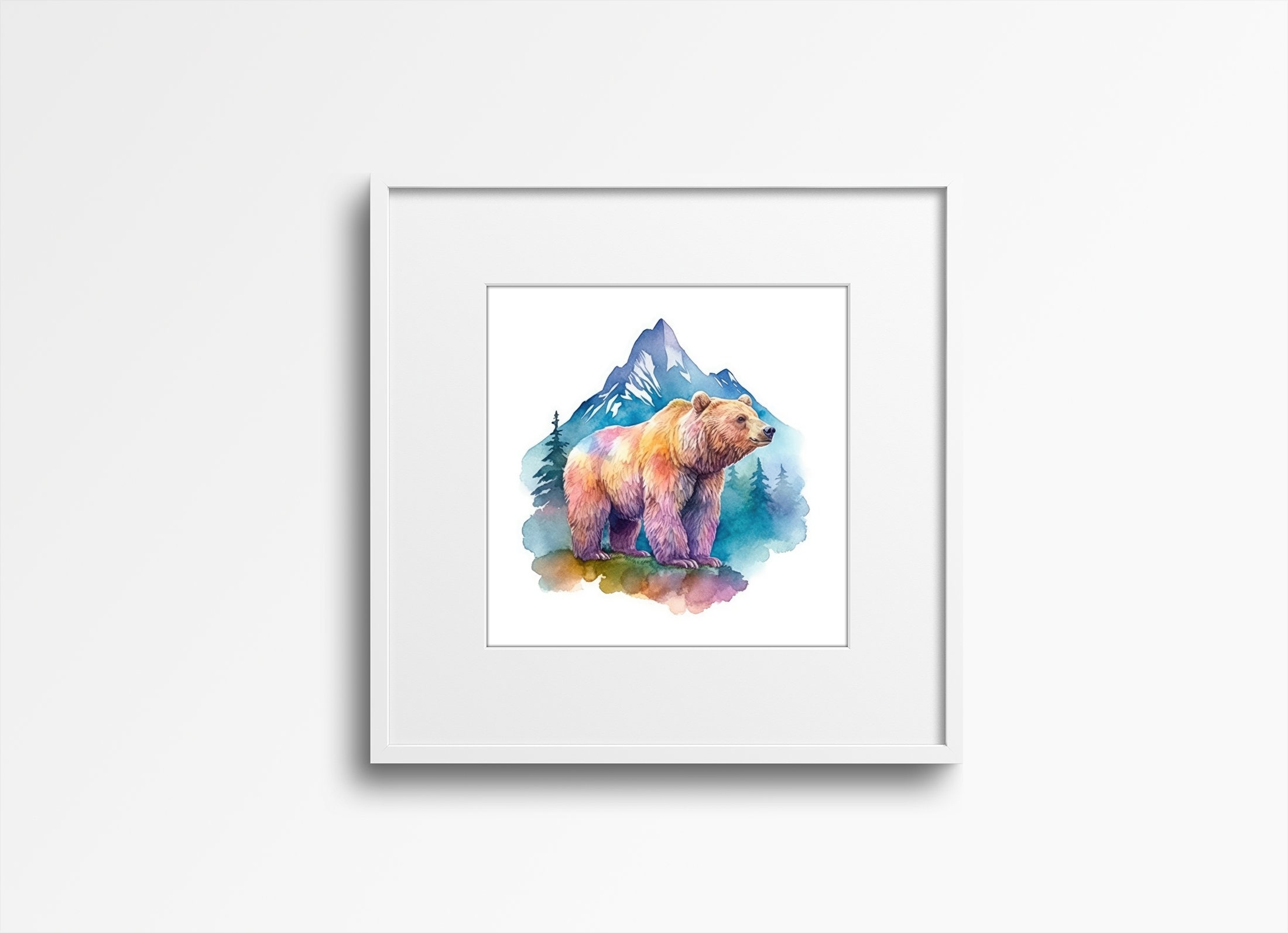 Mountain Bear Printable Clipart Set 8 High-resolution PNG - Etsy
