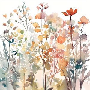 Ätherischer Garten druckbare Clipart - 8 atemberaubende florale PNG-Dateien, hochwertiger digitaler Download, kommerzielle Nutzung erlaubt