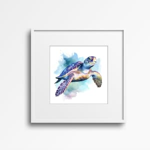 Sea Turtle Printable Clipart, 8 High-resolution Images, Digital ...