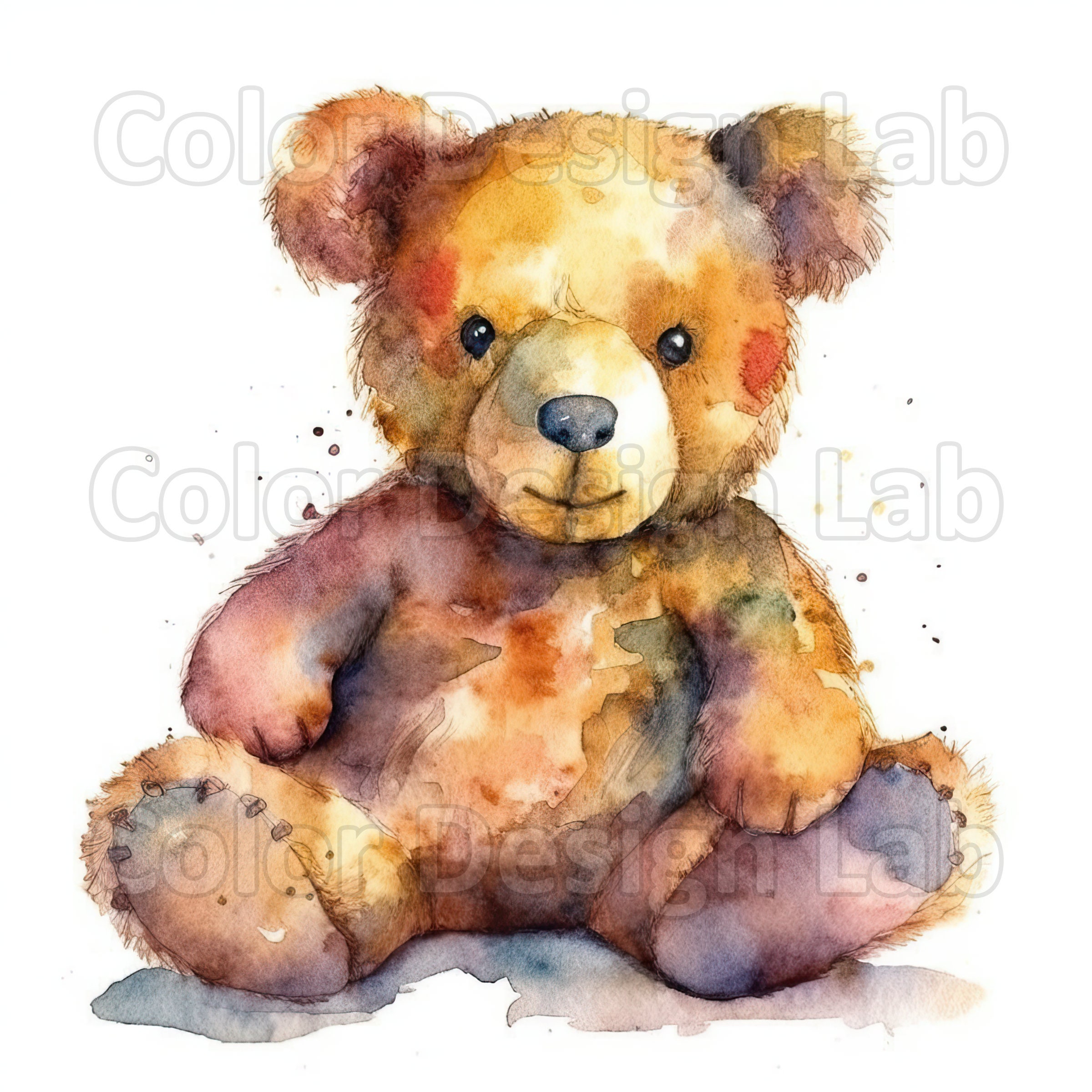 Teddy Bear Printable Clipart Bundle Set of 8 Bears PNG High - Etsy